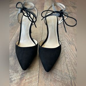 Jessica Simpson Wesira Black lace up pumps